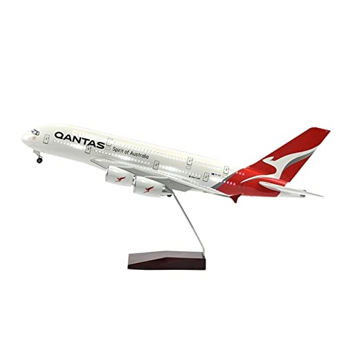 Kleinen Modellflugzeugen 47 cm Qantas Fertiges Flugzeugmodell Für Boeing B747 Flugzeugmodell Im Maßstab 1 160 Druckgussharzflugzeuge Miniatur Modelle(with Light A380) von BMAONZ