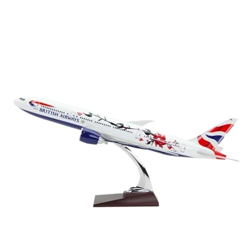 Kleinen Modellflugzeugen 47CM 1/144 Für Boeing B777-300 British Plum Flugzeugmodell Spielzeug Flugzeugsammlung Ohne Fahrwerk Miniatur Modelle von BMAONZ