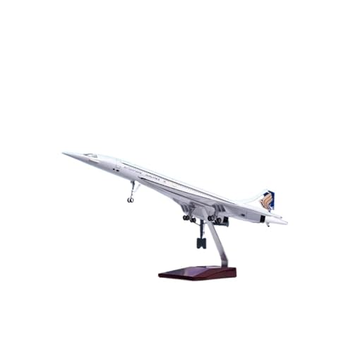 Kleinen Modellflugzeugen 50CM 1:125 Für Concorde Air Force One Modellflugzeug Resin Airframe Flugzeuge Mit Ausstellungsstand Miniatur Modelle(White No Lights) von BMAONZ