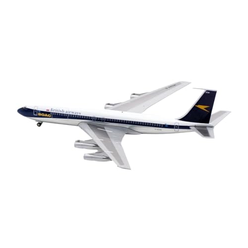 Kleinen Modellflugzeugen Legierungs-Sammelflugzeug 1:200 Für Britisches BOAC Boeing B707-300 Druckgussflugzeug Jet-Modell G-AXGW Mit Münze Miniatur Modelle von BMAONZ