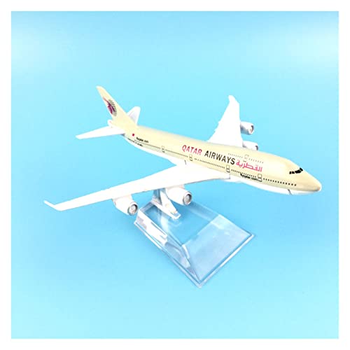 Kleinen Modellflugzeugen Qatar Airways Boeing 747 B747 400 Airline 16 cm Metalllegierung Modellflugzeug Spielzeug Geburtstagsgeschenk Miniatur Modelle von BMAONZ