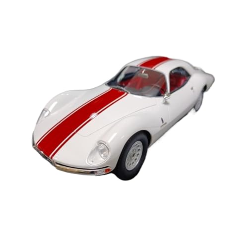 Miniatur Motorfahrzeug-Modelle 1/18 Für Alfa Romeo TZ2 1965 Weiß Rot Tuning Sportwagenmodell Druckgusslegierung Automodell Supercar Automodell Fertigmodell von BMAONZ