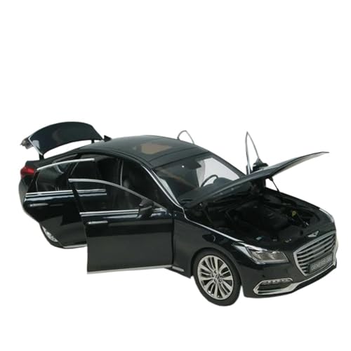 Miniatur Motorfahrzeug-Modelle 1/18 Für Genesis G80 Limousine Simulation Legierung Auto Modell Mini Auto Modell Sammlerstücke Ornament Display Serie Fertigmodell(Black) von BMAONZ