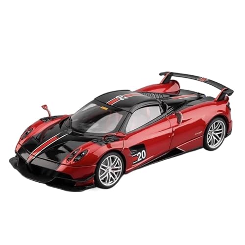 Miniatur Motorfahrzeug-Modelle 1/18 Für Pagani Alloy Sports Car Model Diecast Metal Car Vehicle Model Sound and Light Play Vehicle Fertigmodell(Red) von BMAONZ