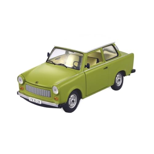 Miniatur Motorfahrzeug-Modelle 1/18 Für Trabant 601 Limousine Automodell Druckguss Metall Antikes Klassisches Auto Szene Dekoration Automodell Spielzeug Fertigmodell(Green) von BMAONZ