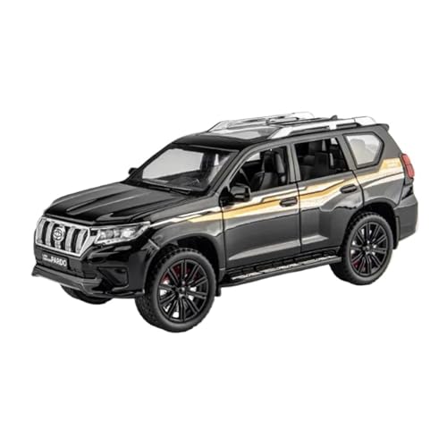 Miniatur Motorfahrzeug-Modelle 1/24 Für Toyota Land Cruiser Prado SUV Legierung Auto Modell Diecast Metall Spielzeug Geländewagen Auto Modell ﻿ Fertigmodell(Black) von BMAONZ