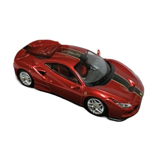 Miniatur Motorfahrzeug-Modelle 1/64 Für Ferrari Leapfrog F8 Tributo Red Dragon Edition Supercar Modell Limited Edition Automodelle Display Fertigmodell von BMAONZ