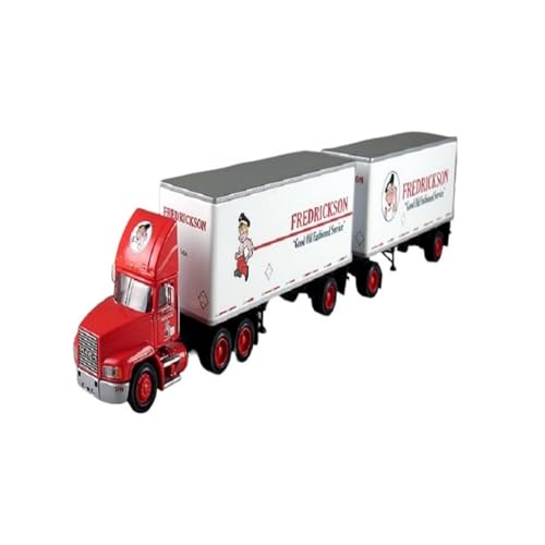 Miniatur Motorfahrzeug-Modelle 1/64 Für Mack Double Short Trailer Container Fracht Transport LKW Modell Exquisite Auto Modelle Display Fertigmodell von BMAONZ