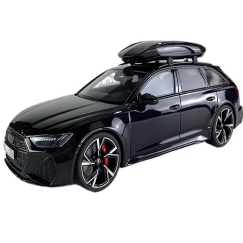 Miniatur Motorfahrzeug-Modelle 1:18 Für Audi RS6 Avant (C8) Dachbox Harz Automodell Ausstellungsstand Dekoration Sammlerautomodell Fertigmodell von BMAONZ