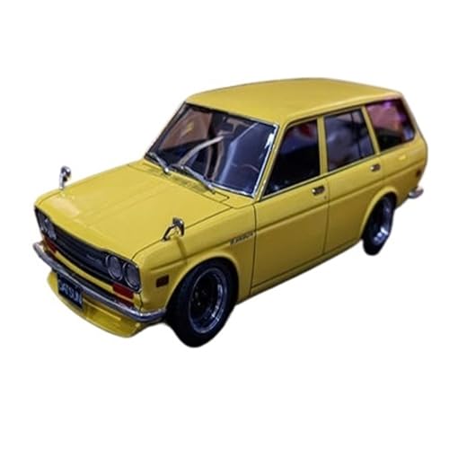 Miniatur Motorfahrzeug-Modelle 1:18 Für Bluebird Datsun Harz-Automodell Sammlerstück Ornament Klassische Spielzeugautomodelle Mini-Automodell-Display Fertigmodell(Yellow) von BMAONZ