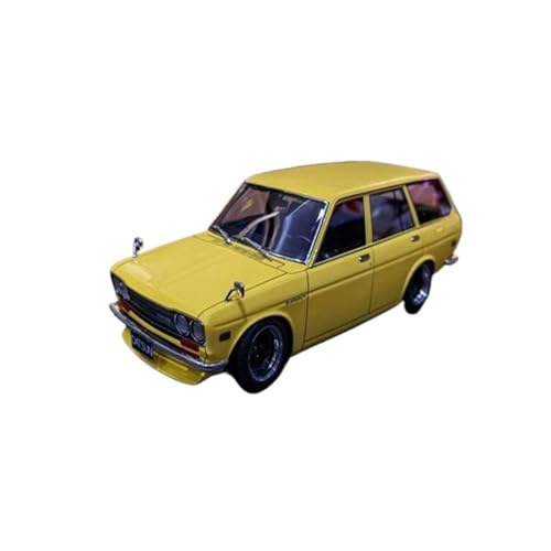 Miniatur Motorfahrzeug-Modelle 1:18 Für Bluebird Datsun Kombi-Automodell Druckguss-Miniaturautomodelle Sammlerornament Fertigmodell(Yellow) von BMAONZ