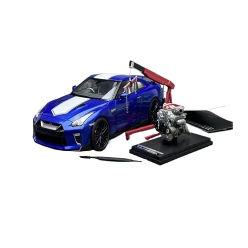 BMAONZ Miniatur Motorfahrzeug-Modelle 1:18 Für GT-R R35 50th Anniversary Edition Druckgussautomodell Statische Verzierung Weihnachtsüberraschungsspielzeug Fertigmodell von BMAONZ