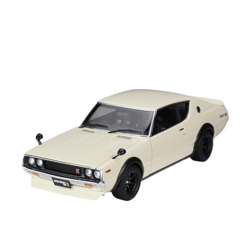 Miniatur Motorfahrzeug-Modelle 1:18 Für KPGC110 Skyline GTR 2000 White Simulation Limited Edition All Open Alloy Metal Statisches Automodellspielzeug Fertigmodell von BMAONZ