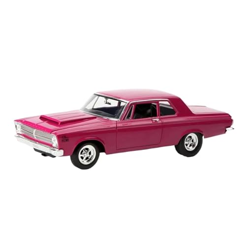 Miniatur Motorfahrzeug-Modelle 1:18 Für Plymouth Pink 1965 Legierung Simulation Oldtimer Modell Hobby Sammlung Retro Auto Souvenir Spielzeug Fertigmodell von BMAONZ