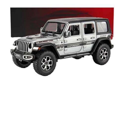 Miniatur Motorfahrzeug-Modelle 1:22 Für Modell Wrangler, Druckguss-Spielzeugauto, Modellmaßstab, Metalllegierung, Fahrzeug Für Kinder, Jungen, Mädchen Fertigmodell(Silver) von BMAONZ