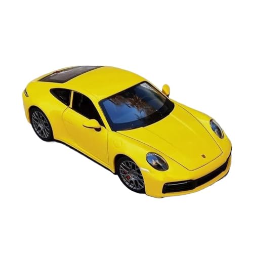 Miniatur Motorfahrzeug-Modelle 1:24 Für Porsche 911 4S Legierung Auto Druckguss Spielzeugauto Modell Miniatur Maßstab Modell Auto Spielzeug Serie Fertigmodell(Yellow) von BMAONZ