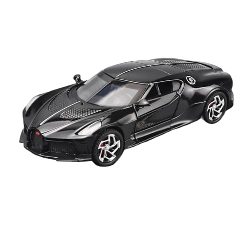 Miniatur Motorfahrzeug-Modelle 1:32 Für Lambo Pagani Huayra Metall-Modellauto-Spielzeugautos Mit Licht Und Sound, Zurückziehbares Spielzeugauto Fertigmodell(Black) von BMAONZ