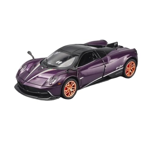 Miniatur Motorfahrzeug-Modelle 1:32 Für Lambo Pagani Huayra Metall-Modellauto-Spielzeugautos Mit Licht Und Sound, Zurückziehbares Spielzeugauto Fertigmodell(Purple) von BMAONZ