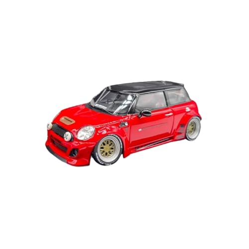 Miniatur Motorfahrzeug-Modelle 1:43 Für LBWK Mini Cooper Coupe Miniatur Spielzeugautomodell Vintage Statische Dekoration Automodell Fertigmodell(Red) von BMAONZ