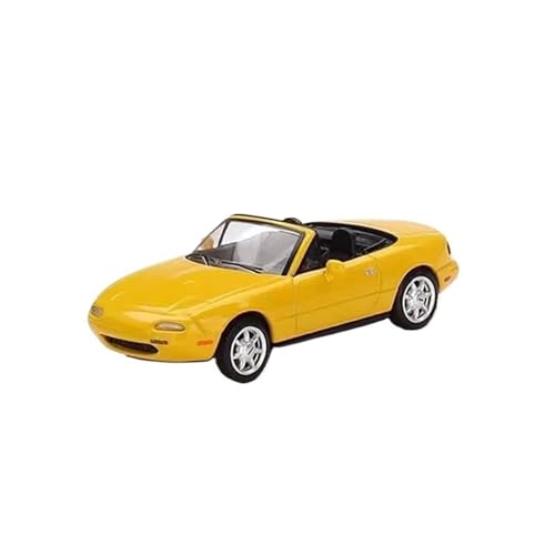 Miniatur Motorfahrzeug-Modelle 1:64 Für Miata MX-5 Legierung Druckguss Auto Modell Gelb Fahrzeug Bastler Dekoration Display Überraschung Spielzeug Fertigmodell von BMAONZ