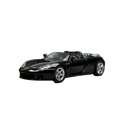 Miniatur Motorfahrzeug-Modelle 1:64 Für Porsche Carrera GT Cabrio Simulation Legierung Auto Modell Statische Dekoration Limousine Auto Modell Fertigmodell(Black) von BMAONZ