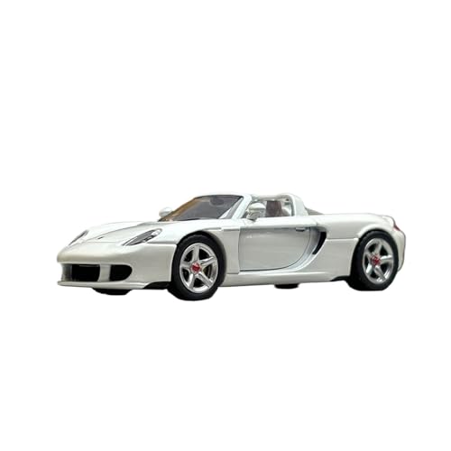 Miniatur Motorfahrzeug-Modelle 1:64 Für Porsche Carrera GT Cabrio Simulation Legierung Auto Modell Statische Dekoration Limousine Auto Modell Fertigmodell(White) von BMAONZ