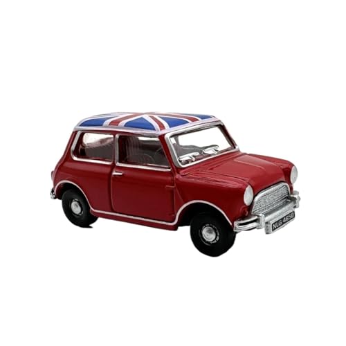 Miniatur Motorfahrzeug-Modelle 1:76 Für Austin Mini Beschichtung Legierung Retro Auto Modell Rot Hobby Sammlung Ornament Souvenir Display Spielzeug Fertigmodell von BMAONZ