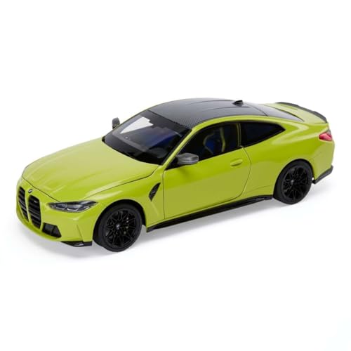 BMW M4 G82 1:18 Miniatur Sao Paolo Gelb Diecast Auto Modellbau Modellauto + Einkaufschip von BMW