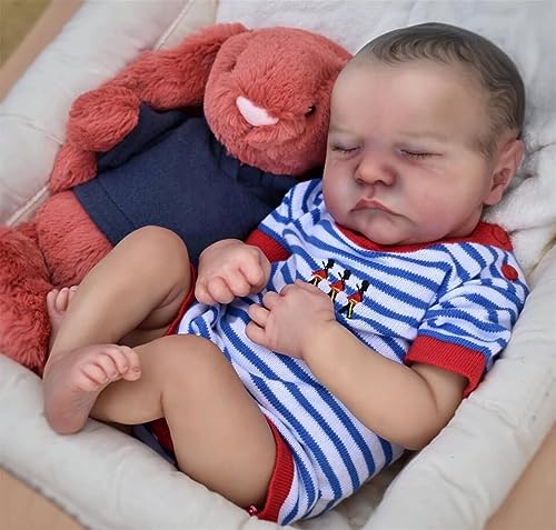 BNNPUU Reborn Baby Reborn Puppe Junge - 19 Zoll handgefertigte lebensechte Babypuppen Junge weicher Stoffkörper, wie EIN echtes Baby (wiedergeborener Junge) von BNNPUU