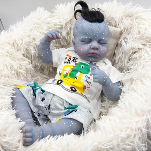 BNNPUU Reborn Babypuppen 20 Zoll Handgemachte Lebensechte Babypuppen Weicher Stoffkörper Wie EIN Echtes Baby Reborn Geschlossene Augen Puppen von BNNPUU