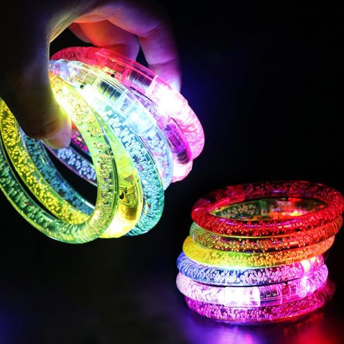 9 Stück LED-Blinkarmbänder, leuchtende Armbänder, dunkle Party, Gastgeschenke für Partys, Glow Sticks Armbänder mit Stäbchen für Party Konzert von BNOYONERAS