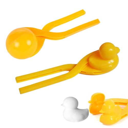 BNOYONERAS Schneeball Former Schneeball Maker Schneeballzange Schneeball Zange Sandball Schneeball Clip Winter Schneeball Form Spielzeug Schneeballpresse Schneespielzeug für Kinder 2Stück (A) von BNOYONERAS