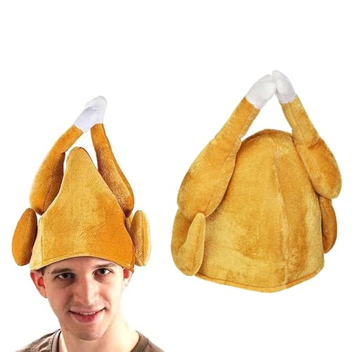 Hut Hähnchen Thanksgiving Party Truthahn Hut Truthahnhüte für Thanksgiving Brathähnchen Hut Unisex Truthahn Mütze Lustiger Gerösteter Truthahn Hut Roasted Turkey Hat für Thanksgiving Karneval Party von BNOYONERAS