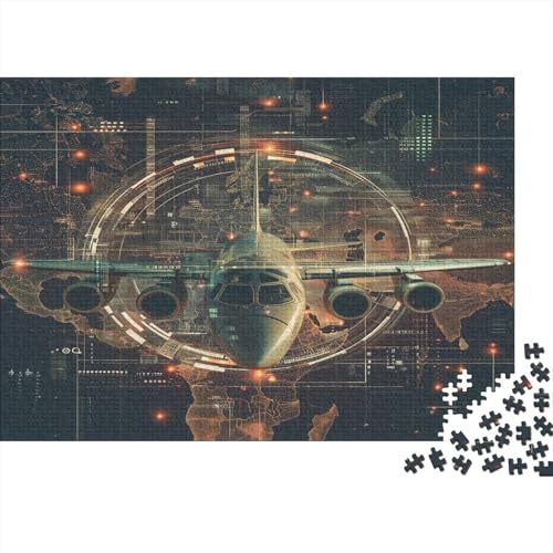 Airplane Adult 1000 Puzzle 1000 Karton Puzzle Genuini Puzzle für Erwachsene und Jugendliche Puzzles-Liebhaber 1000 Teile (75 x 50 cm) von BOAHZCJEG