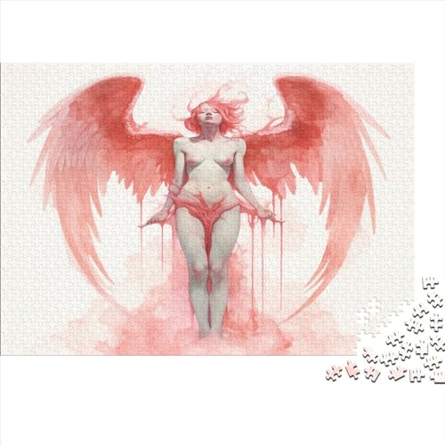 Angel Holzpuzzle 1000 Teile für Erwachsene anspruchsvolles Puzzle für Erwachsene Geschenk mit 1000 Teilen oder Ganzstück für Männer und Frauen 1000 Stück (75 x 50 cm) von BOAHZCJEG