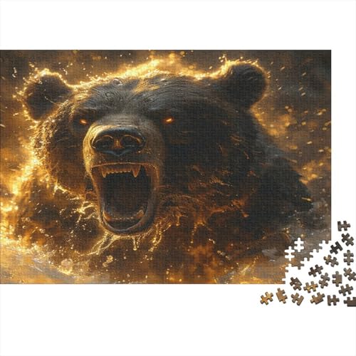 Bär 1000 Teile,Impossible Puzzle,Geschicklichkeitsspiel Für Die Ganze Familie, Erwachsenen Puzzlespiel Puzzel 1000pcs (75x50cm) von BOAHZCJEG