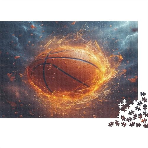 Basketball Puzzle mit 1000 Teilen Puzzle für Erwachsene Unmögliche Puzzles Geschicklichkeitsspiel Für Die ganze Familie Dekoration Holzpuzzle 1000 Stück (75 x 50 cm) von BOAHZCJEG