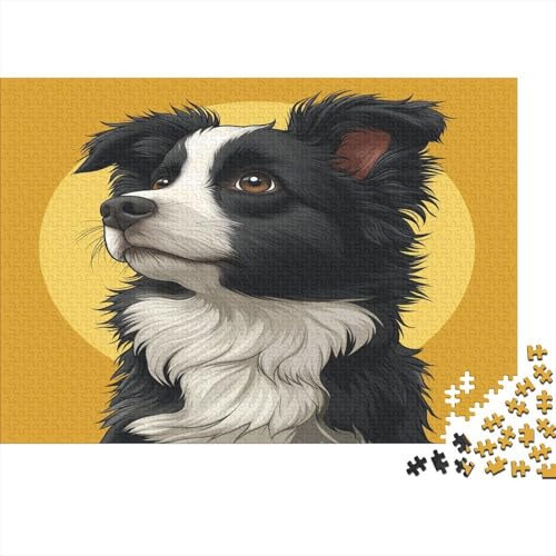 Border Collie Puzzlespiel 1000 Teile Puzzle Für Erwachsene Und Kinder Ab 14 Jahren, Puzzle-Motiv Erwachsenen Puzzlespiel Puzzel 1000pcs (75x50cm) von BOAHZCJEG