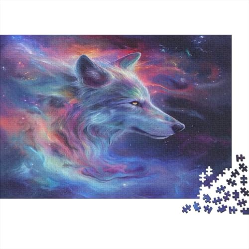 Bunter Wolf 1000 Teile Puzzle, Puzzles Für Erwachsene, 1000 Teile Puzzlespiel Für Jugendliche & Erwachsene Puzzlespiel Puzzel 1000pcs (75x50cm) von BOAHZCJEG