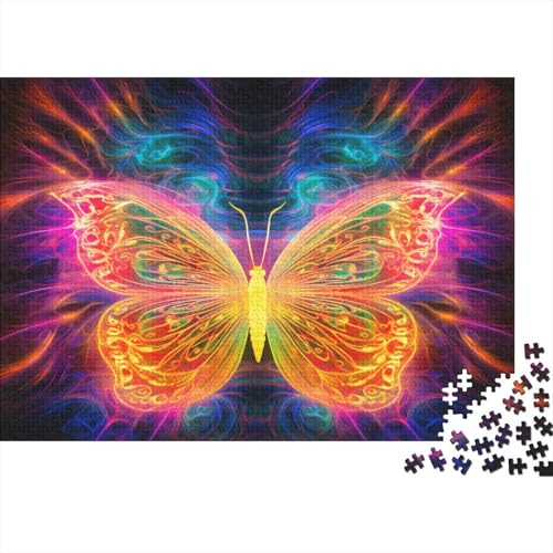 Butterfly 1000 Teile Erwachsene Puzzle Rätsel unmöglich anspruchsvolles Spiel Ttivi Puzzle 1000 Teile für Erwachsene Hausdekoration 1000 Stück (75 x 50 cm) von BOAHZCJEG