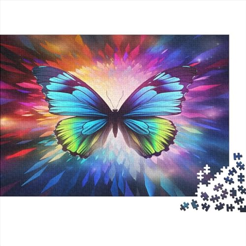 Butterfly Puzzle mit 1000 Teilen Puzzle für Erwachsene unmöglich Geschicklichkeitsspiel Für Die ganze Familie Dekoration Holzpuzzle 1000 Stück (75 x 50 cm) von BOAHZCJEG