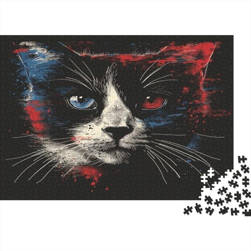 Cat 1000 Stück Erwachsene Puzzle Spiele Entspannung und Intelligenz Nachhaltiges Holzpuzzle Puzzle für Familienspiel Geschenk Für Liebe Und Freund Nachhaltig 1000 Stück (75 x 50 cm) von BOAHZCJEG