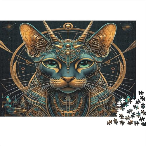 Cat 1000 Stück Erwachsene Puzzle Spiele Entspannung und Intelligenz Puzzle für Familienspiel Geschenk Für Liebe Und Freund Nachhaltiges Holzpuzzle 1000 Stück (75 x 50 cm) von BOAHZCJEG