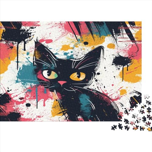 Cat Adult 1000 Puzzle 1000 Karton Puzzle Genuini Puzzle für Erwachsene und Jugendliche Puzzles-Liebhaber 1000 Teile (75 x 50 cm) von BOAHZCJEG