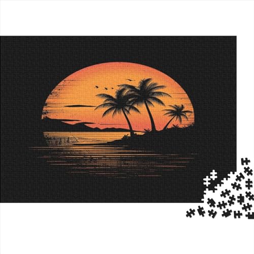 Coconut Island Puzzle mit 1000 Teilen Puzzle für Erwachsene Unmögliche Puzzles Geschicklichkeitsspiel Für Die ganze Familie Dekoration Holzpuzzle 1000 Teile (75x50cm) von BOAHZCJEG