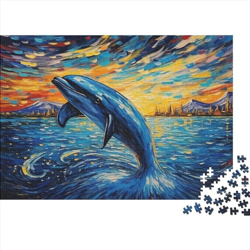 Dolphin Puzzles, Puzzle 1000 Teile Puzzle für Erwachsene, Kollektion Challenge, unmögliches Puzzle, hochwertiger Druck, 1000 Stück (75 x 50 cm) von BOAHZCJEG