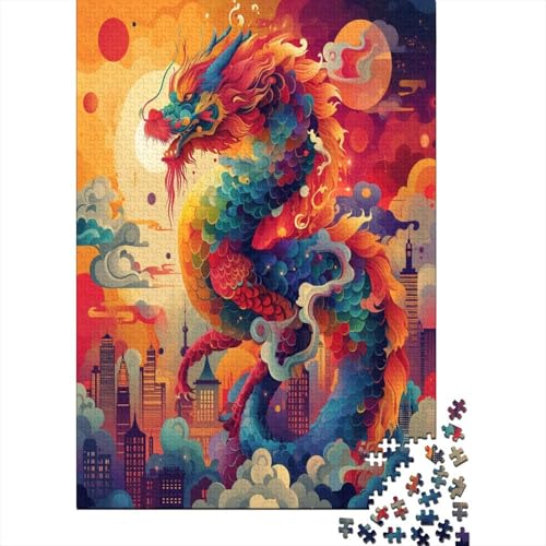 Drache 1000 Teile Puzzle, Puzzles Für Erwachsene, 1000 Teile Puzzlespiel Für Jugendliche & Erwachsene Puzzlespiel Puzzel 1000pcs (75x50cm) von BOAHZCJEG