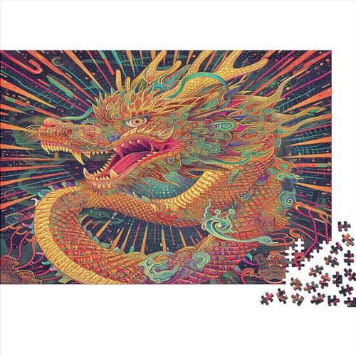 Drache Puzzlespiel 1000 Teile Puzzle Für Erwachsene Und Kinder Ab 14 Jahren, Puzzle Erwachsenen Puzzlespi Puzzel 1000pcs (75x50cm) von BOAHZCJEG