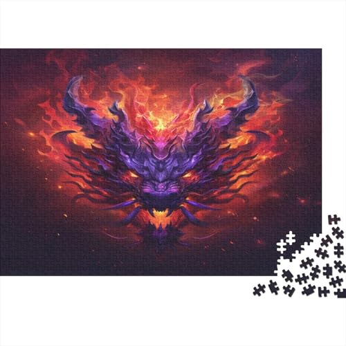 Dragon Puzzle 1000 Teile für Erwachsene Holzpuzzle 1000 Teile für Erwachsene Puzzlespiel Dekoration Puzzle 1000 Teile (75 x 50 cm) von BOAHZCJEG