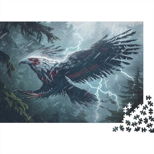 Eagle Puzzle mit 1000 Teilen für Erwachsene Holzpuzzle 1000 Teile für Erwachsene Puzzlespiel Dekoration Puzzle 1000 Teile (75 x 50 cm) von BOAHZCJEG